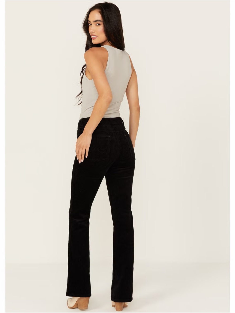 Wrangler Women's Black Flare Corduroy Jeans